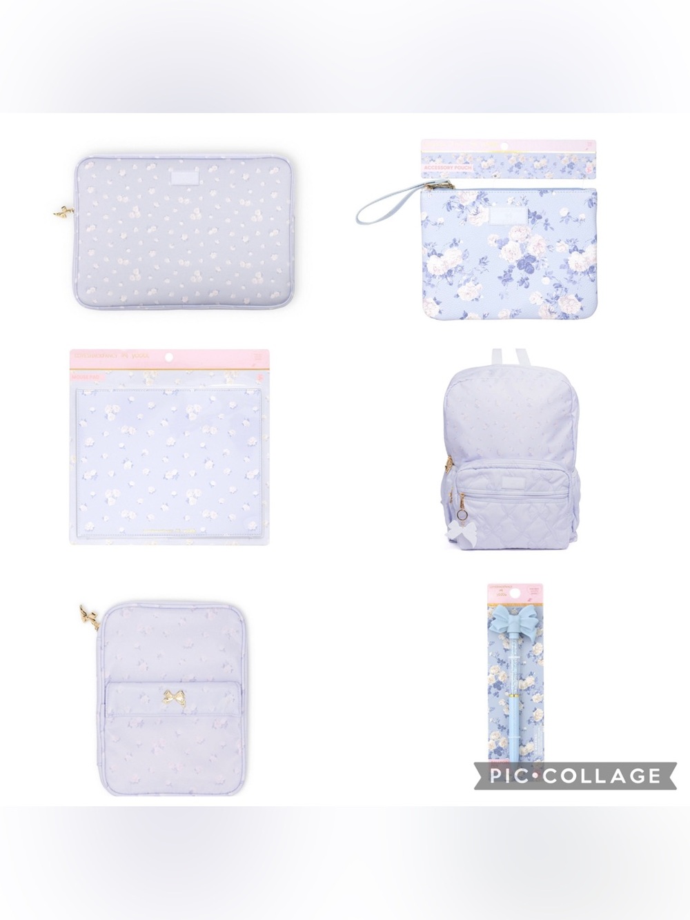 New LoveShackFancy Target Yoobi Backpack Laptop Pen Tech Case Mouse Pad Wristlet